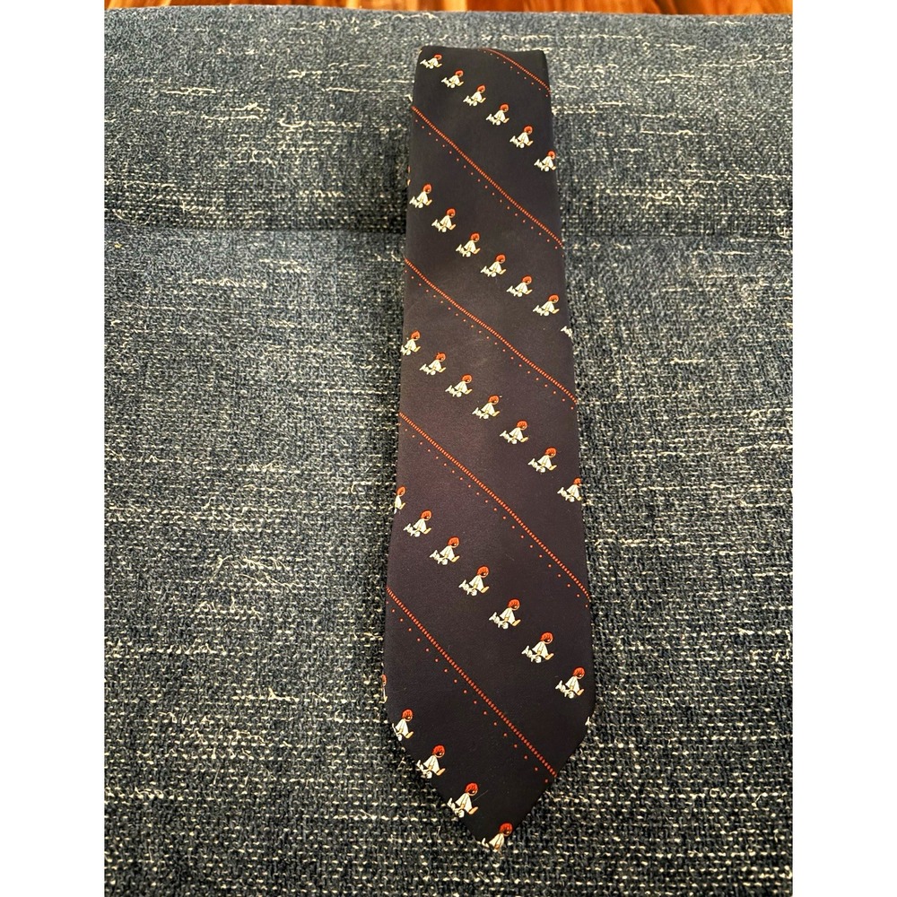 Vintage Unique Quirky Halloween Skeleton Navy Novelty Tie